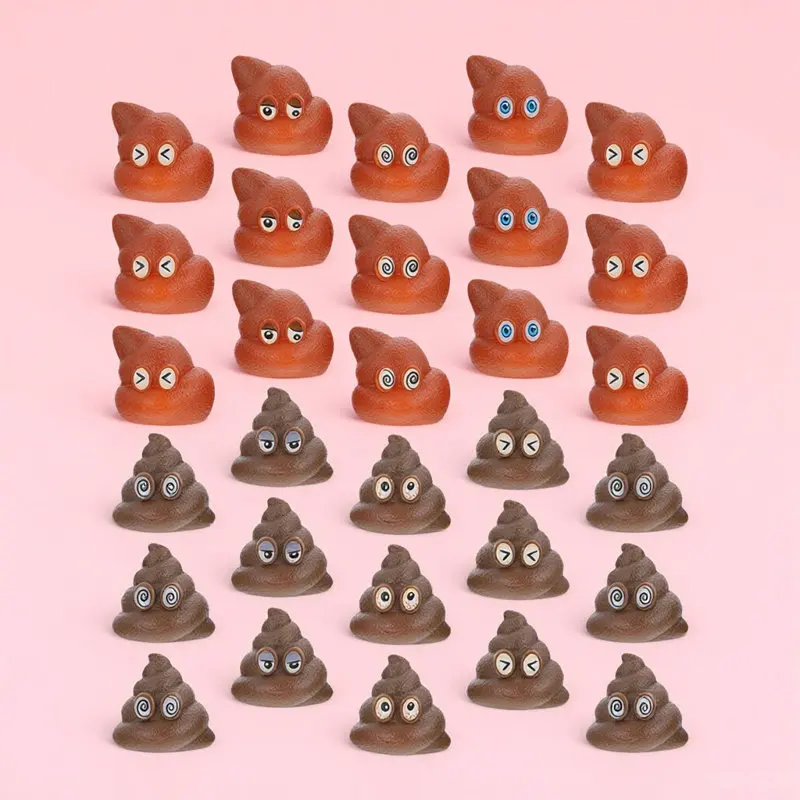 60Pcs Poop Prank Creative Realistic Simulation Props for Party Bathroom Bedroom Tossing Games Poop Toys