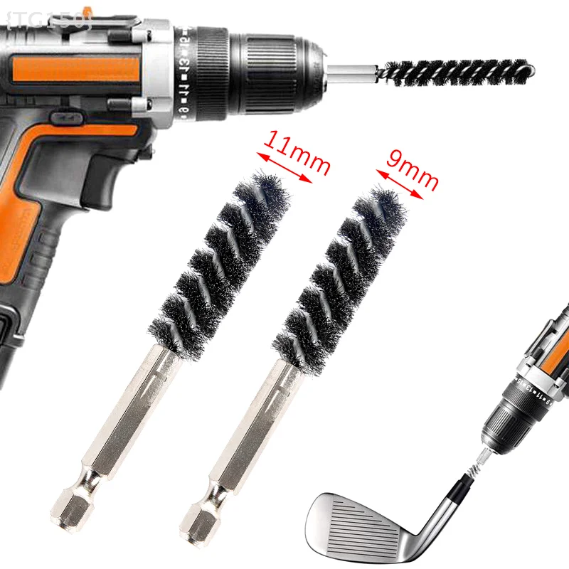 

【TG150】Golf Club Hosel Cleaning Brush | Hex Shank Drill Attachment For Iron Head Rust Removal & Polishing