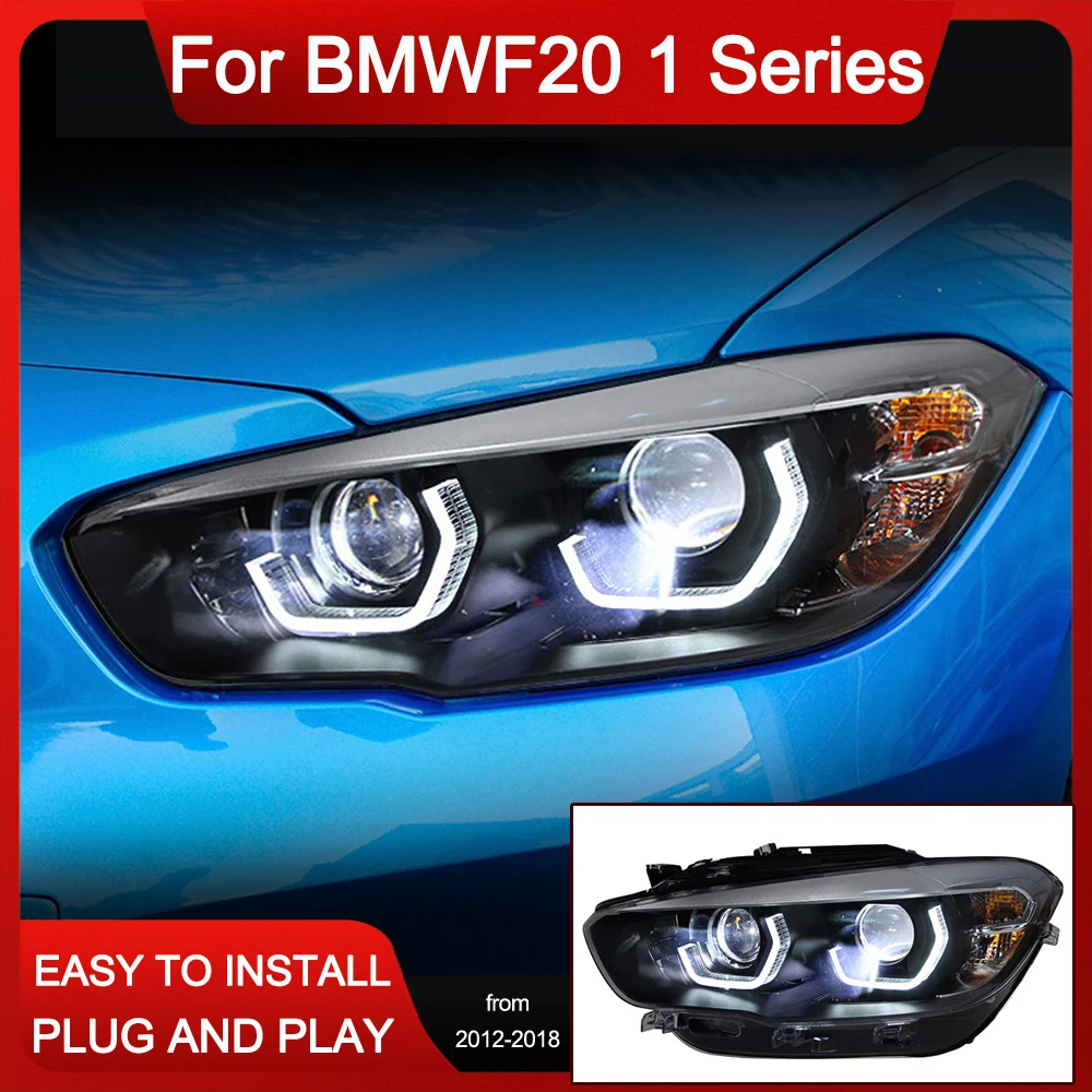 

For BMW F20 Headlight BMW 116 118 120 1 Series Head Lamp 2012-2018 LED Angel eyes Xenon Front Headlight Upgrade And Modification