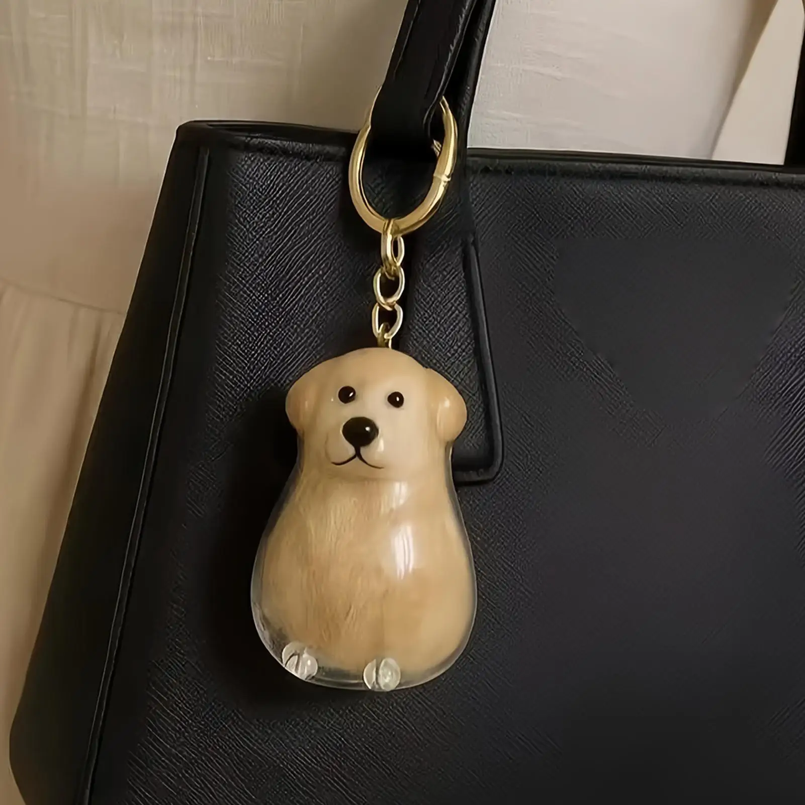Dog Hair Keepsake Keychain Transparent Dog Hair Collector Keychain Cute Pet Keepsake Ornament Purse Pendant For Bag Handbag Car