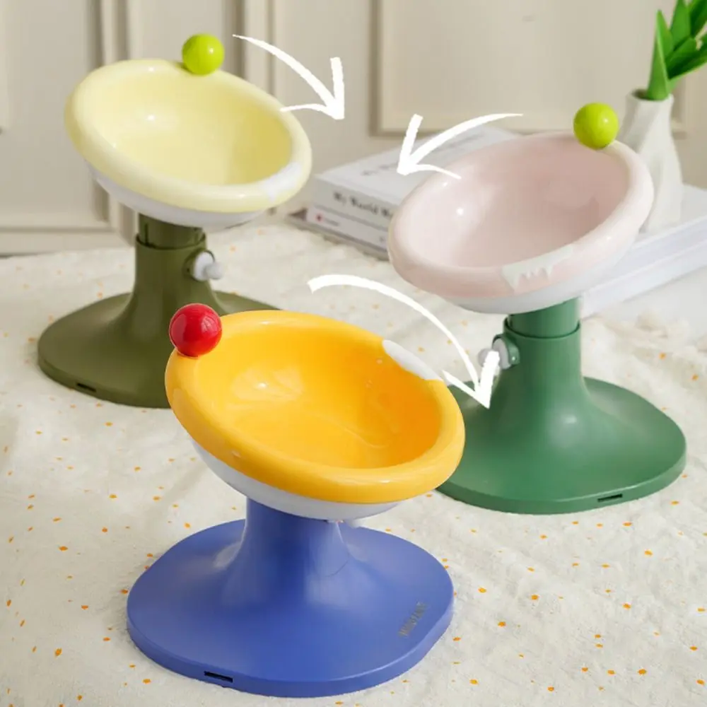 

Ceramic Cat Bowl Height Adjustable Cute Pet High Foot Bowl Slanted Mouth Anti Tipping Pet Drinking Feeder Kitten Puppy