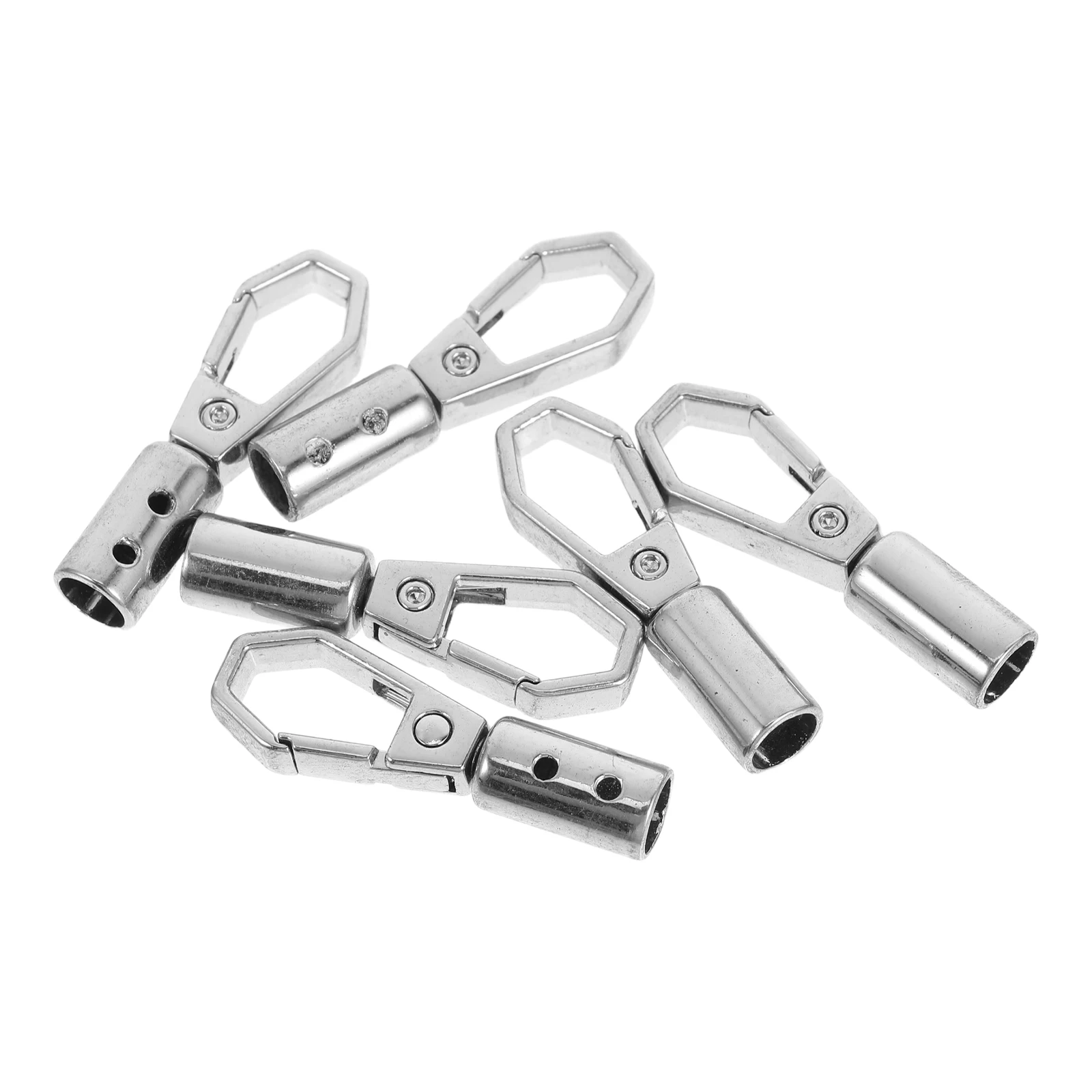 

6pcs Round Buckle Belt Bag Charm Hooks Hardware Wallet Backpack Stainless Steel Strap Clip Metal Buckles Dog Collar Snap Hook