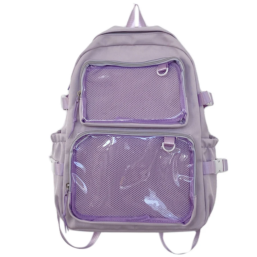 Japanese Kawaii Itabag Women New 2026 Transparent Backpack Women Large Capacity Ita Backpack School Bags For College Student JK