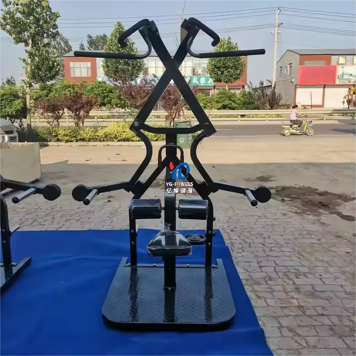 47 Commercial Rotary Lat Pulldown Machine 11 Gauge Steel 450LB Plate Loaded