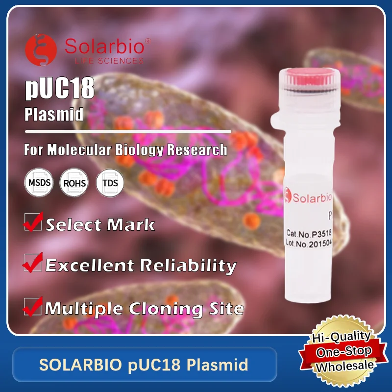 

SOLARBIO pUC18 Plasmid for Molecular Biology Research and Gene Cloning Applications Original Product