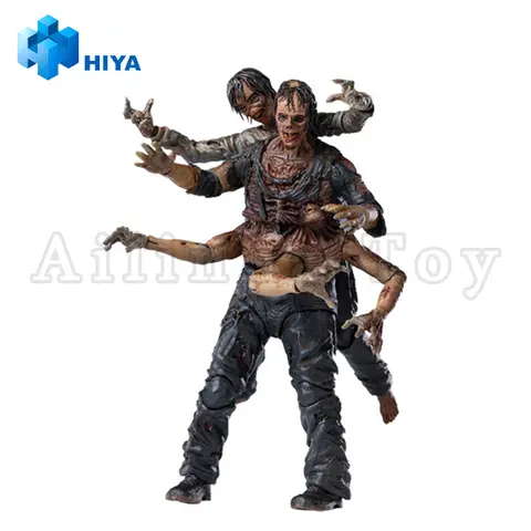 HIYA 1/18 figura de acción de 4 pulgadas exquisita Mini serie The Walking Dead Dead City Walker King Anime
