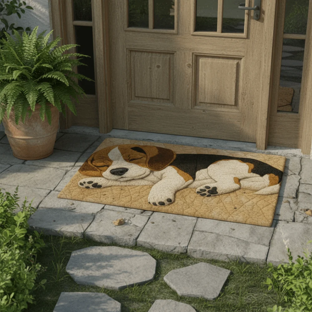 Creativity Non-slip Beagle Floor Mat Water-absorbing Durable Bedroom Door Rug Abrasion-resistant Bathroom Carpet Home Decor