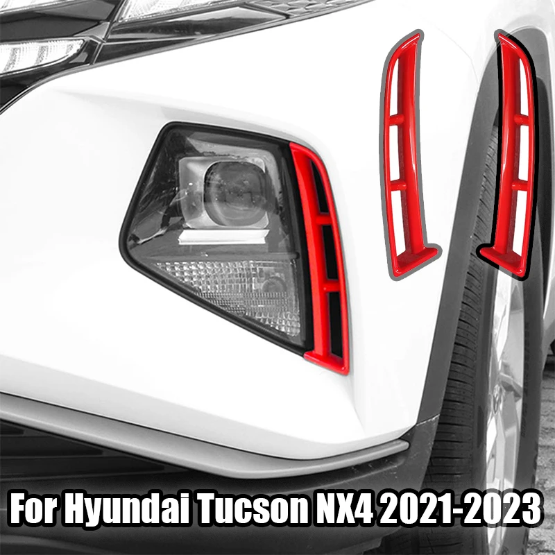 

For Hyundai Tucson NX4 2021 2022 2023 Front fog lamp air inlet protective cover ABS material exterior protective component