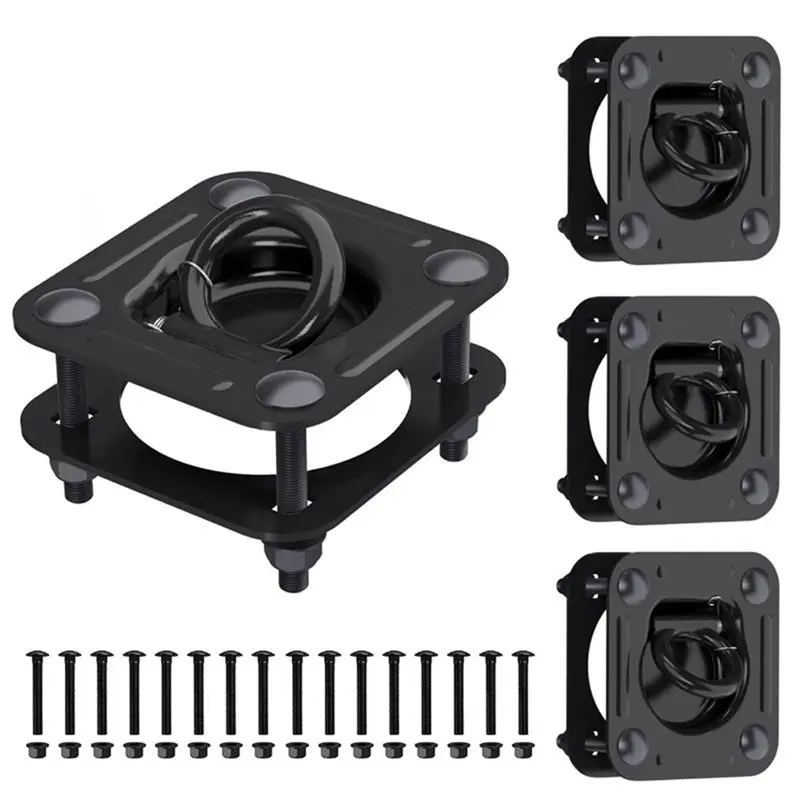 Cargo Box For Trailer Pull Ring Securing Recessed D-Ring Tie Down Anchors(6, 000 Lb. Capacity) For Deliveries Cargo Box