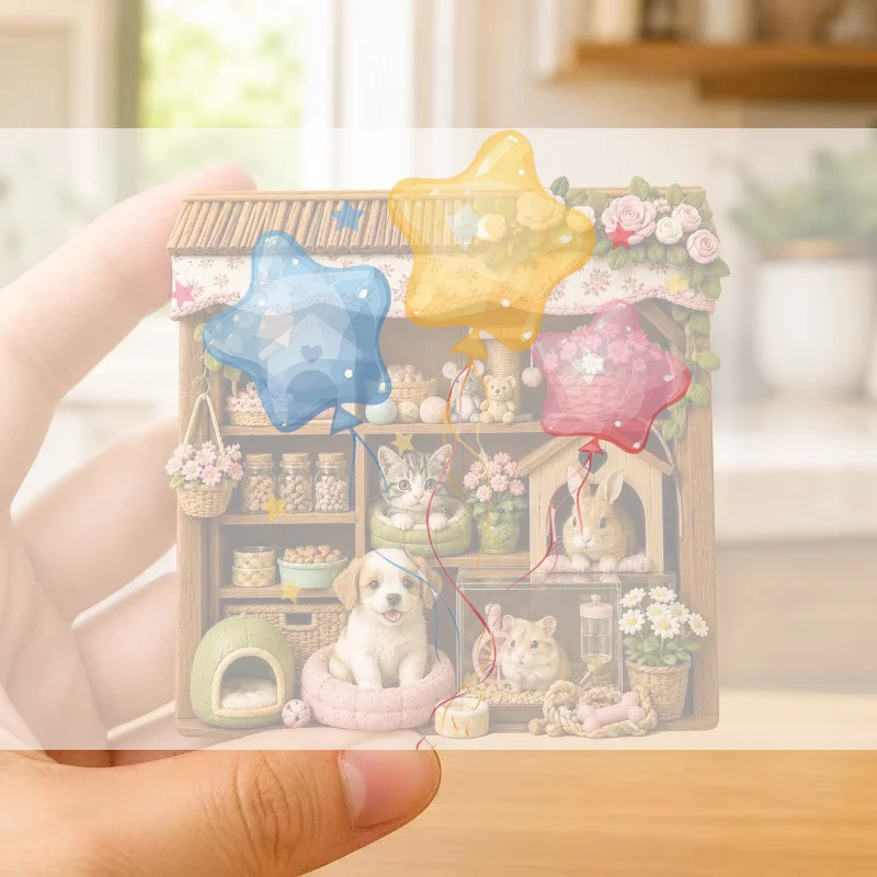 Pastoral Flower Shop Creative Resin Three-dimensional Relief Magnetic Refrigerator Magnet Refrigerator Decoration Small Gift