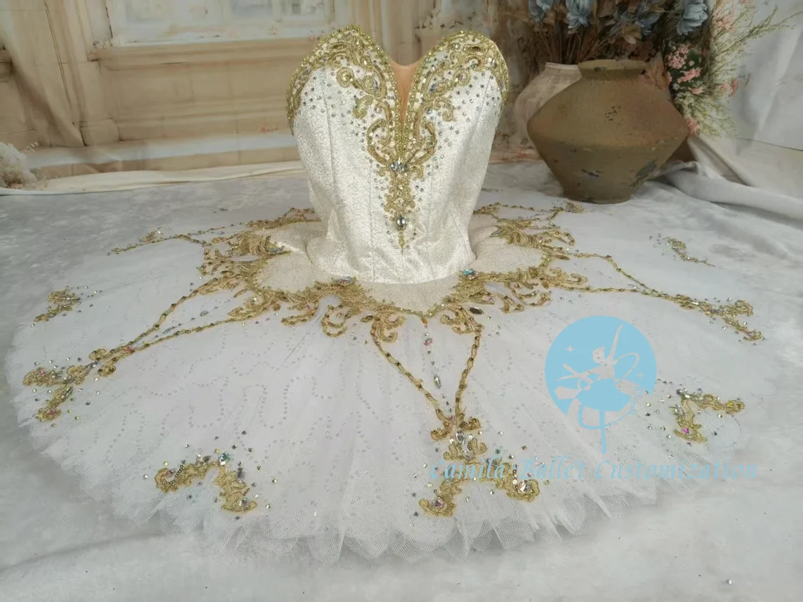 新しくカスタマイズされた乳白色の眠れる森の美女シルバーの妖精人形青い鳥Fバレエパフォーマンスチュチュスカート大人と子供