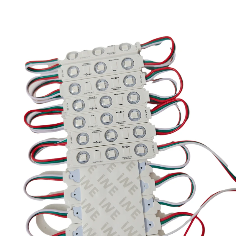 20 piezas WS2811 módulo LED a todo color DC12V módulo de luz Led programable RGB inteligente + módulo IC impermeable IP65 luz LED de escaparate