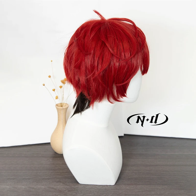Wig Cosplay ND Hiiro Amagi Potongan Rambut Wig Rambut Cosplay Bintang Ensemble untuk Pesta Tema Kostum Comic Con Coser Tahan Panas