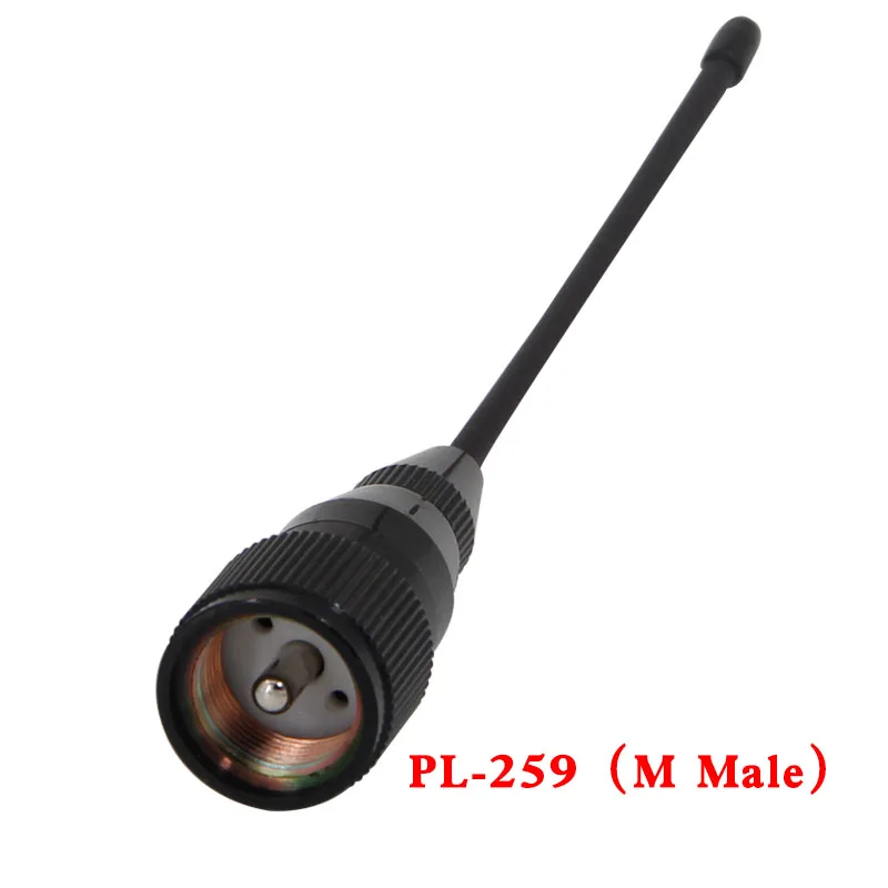 400-470mhz UHF Flexible Radio de goma para coche antena corta negra con conector M para estación de Radio de coche aficionado antena SL16-J/M macho