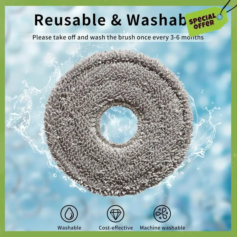 

ABGP-Washable Mop Pads Replacement For Roborock Saros Z70 / Roborock G30space Mop Pads 8PCS