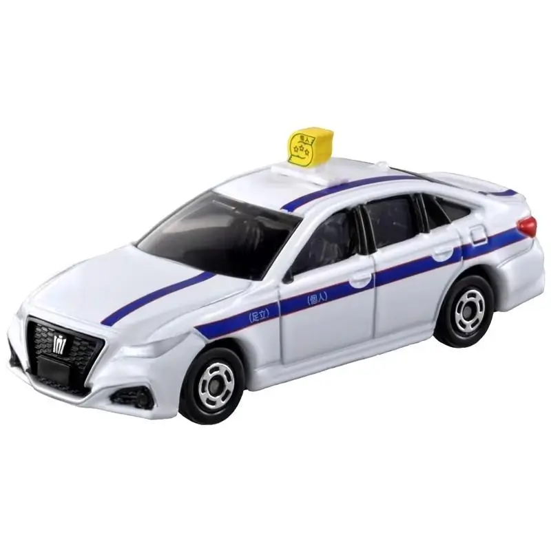 Takara tomy modelo de carro de liga fundida toyota coroa táxi caixa vermelha branca 84 brinquedos de carro, presentes requintados para crianças