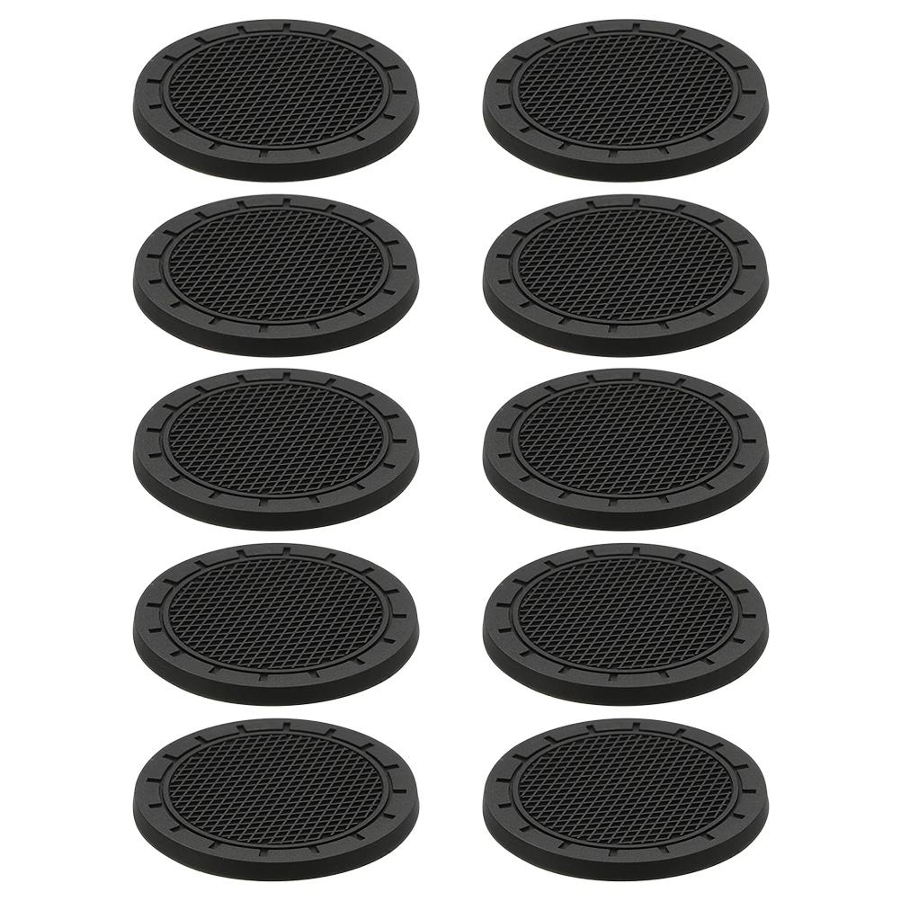 

10 Pcs Car Cup Holder Coaster PVC Material Scratch Resistant Protects Slot Prevents Stains Dirt Fits Cars Home Office Easy