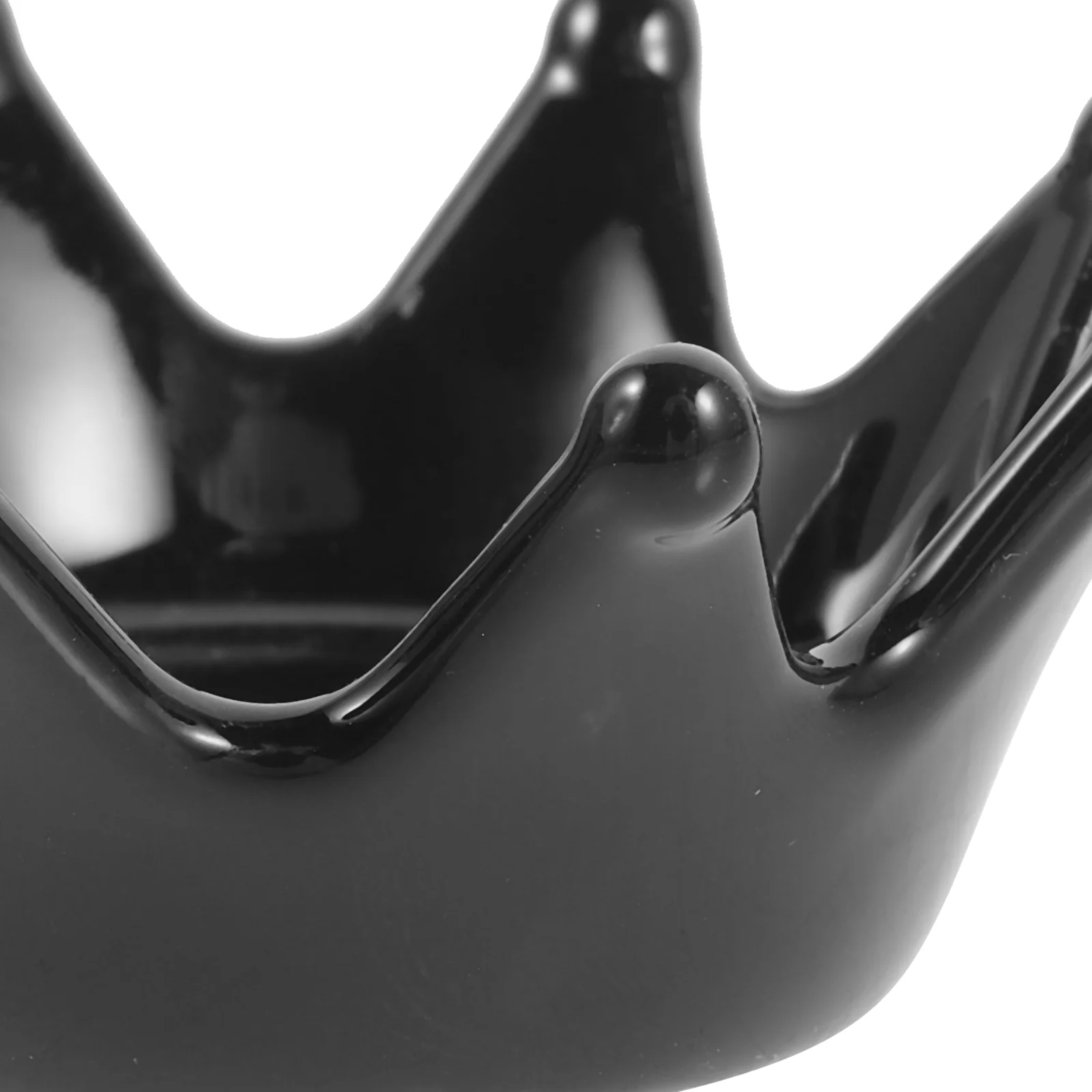 Decoration Personalized Crown Jewelry Storage Dish Ring Holder Trinkets Tray Organizer Black Display