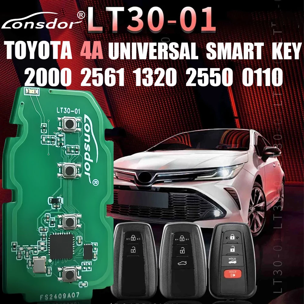 Lonsdor LT30-01 Smart Remote PCB Board 2000/2661/1320/2550/0110 for Toyota 4A Key By K518 Pro/ISE KH100+ KW100 Programmer