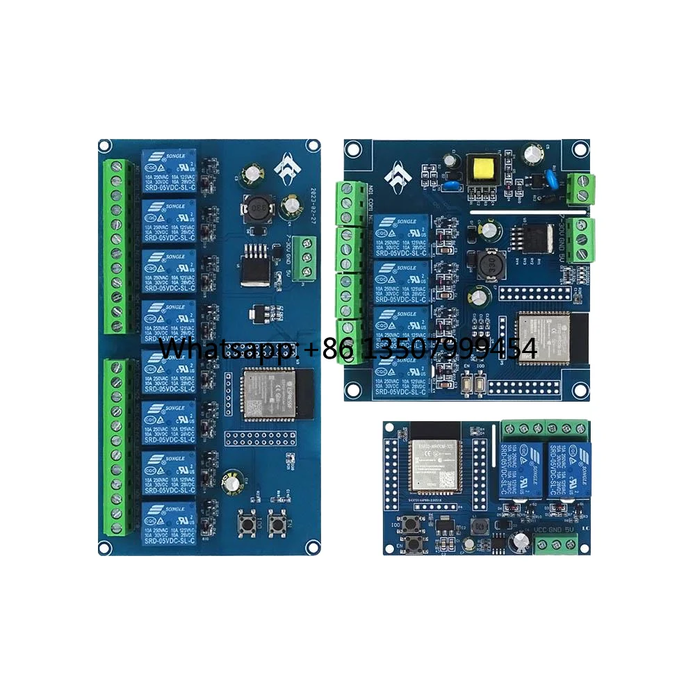 ESP32-WROOM Development Board with Miniature 8 Channel Relay Module WIFI BLE DC5-30V Power Supply Protected by Epoxy