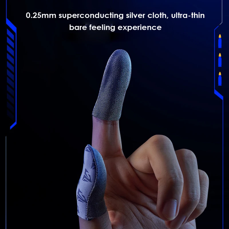Upgraded Gaming Finger Gloves With Box Breathable Fingertips For PUBG Mobile Games Ultra-thin Finger Sleeve Games Accessories