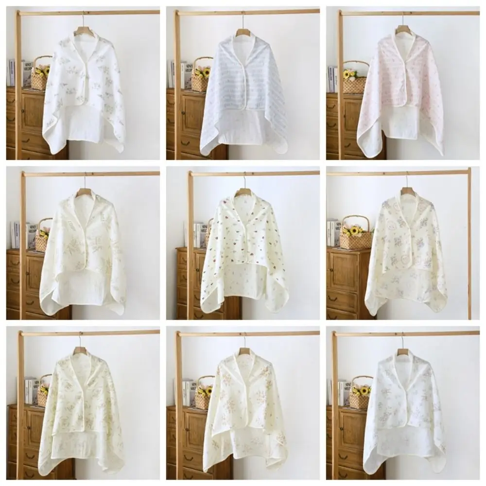 

Floral Printed Cotton Mother Cape Blanket Keep Warm Feeding Cover Breastfeeding Cover Soft Breathable Summer Warm Shawl Cloak