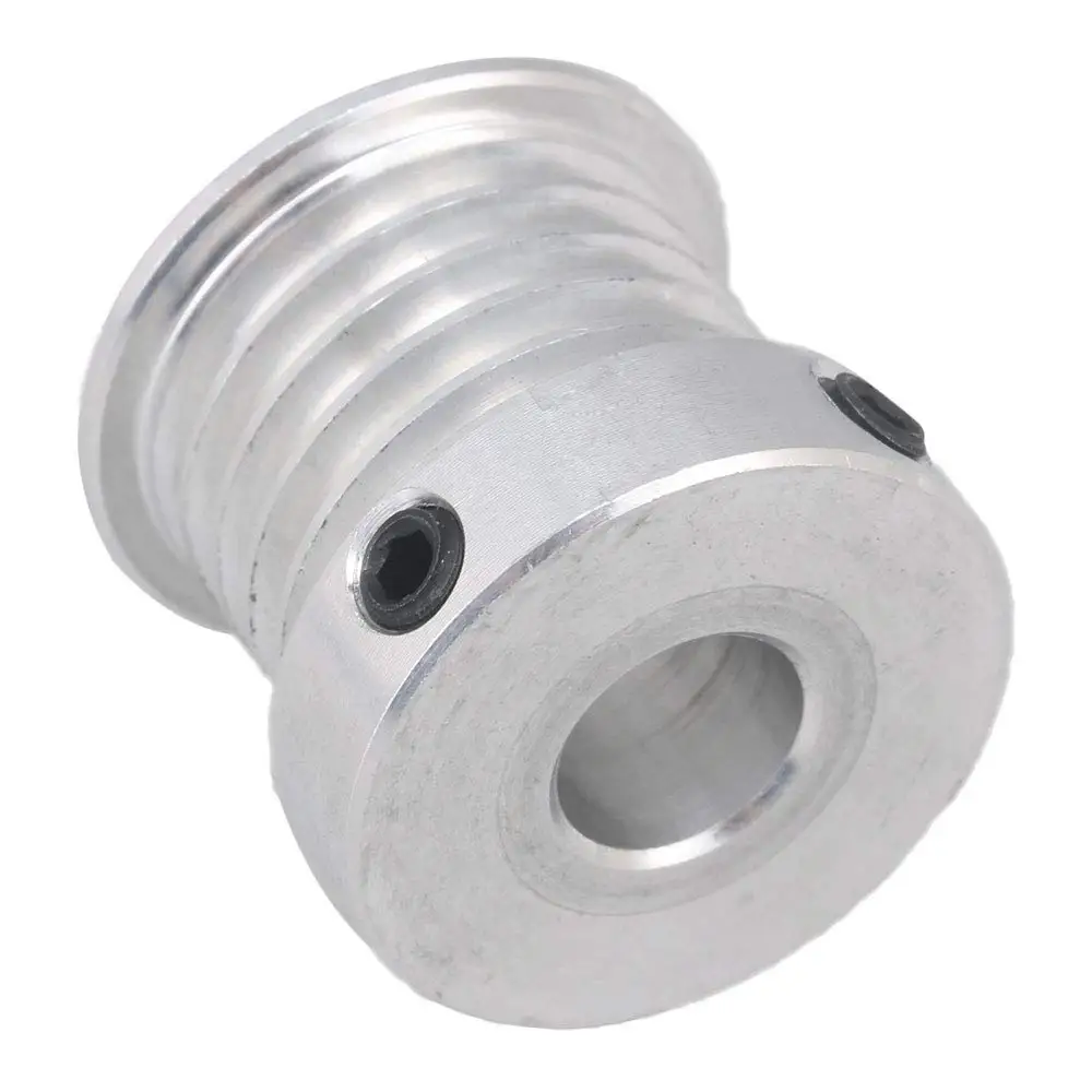 V-Type Belt Pulley 5 Slots with 2 Screw 10mm Inner Hole Dia 58mm Dia