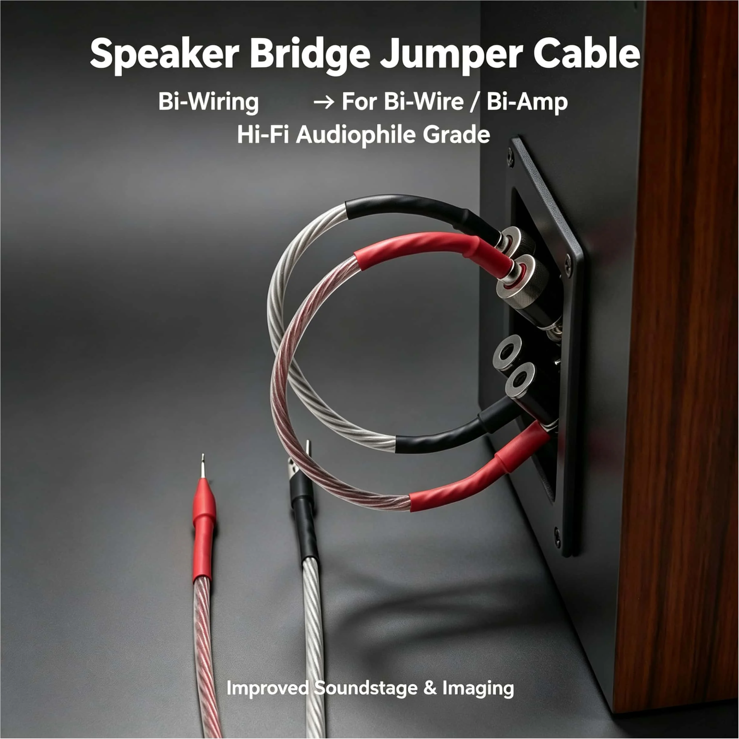 8TC OCC Pure Copper Speaker Bridge Cable Jumper Over Machine Line Speaker Audio Cable with Banana Y Sapde Plug