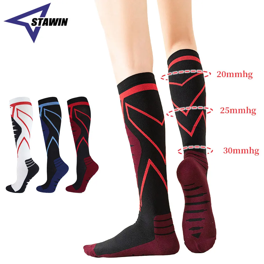 1Pair Running Men Women Compression Socks Medical Varicose Veins Pregnancy Nursing Athletic Football Soccer Stockings Sport Sock