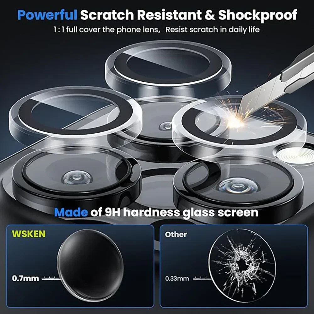 YPMMetal Camera Lens Protector for IPhone 16 15 11 12 13 14 Pro Max 15 Plus Ring Lens Glass for Iphone 15 16 Pro Max Accessories