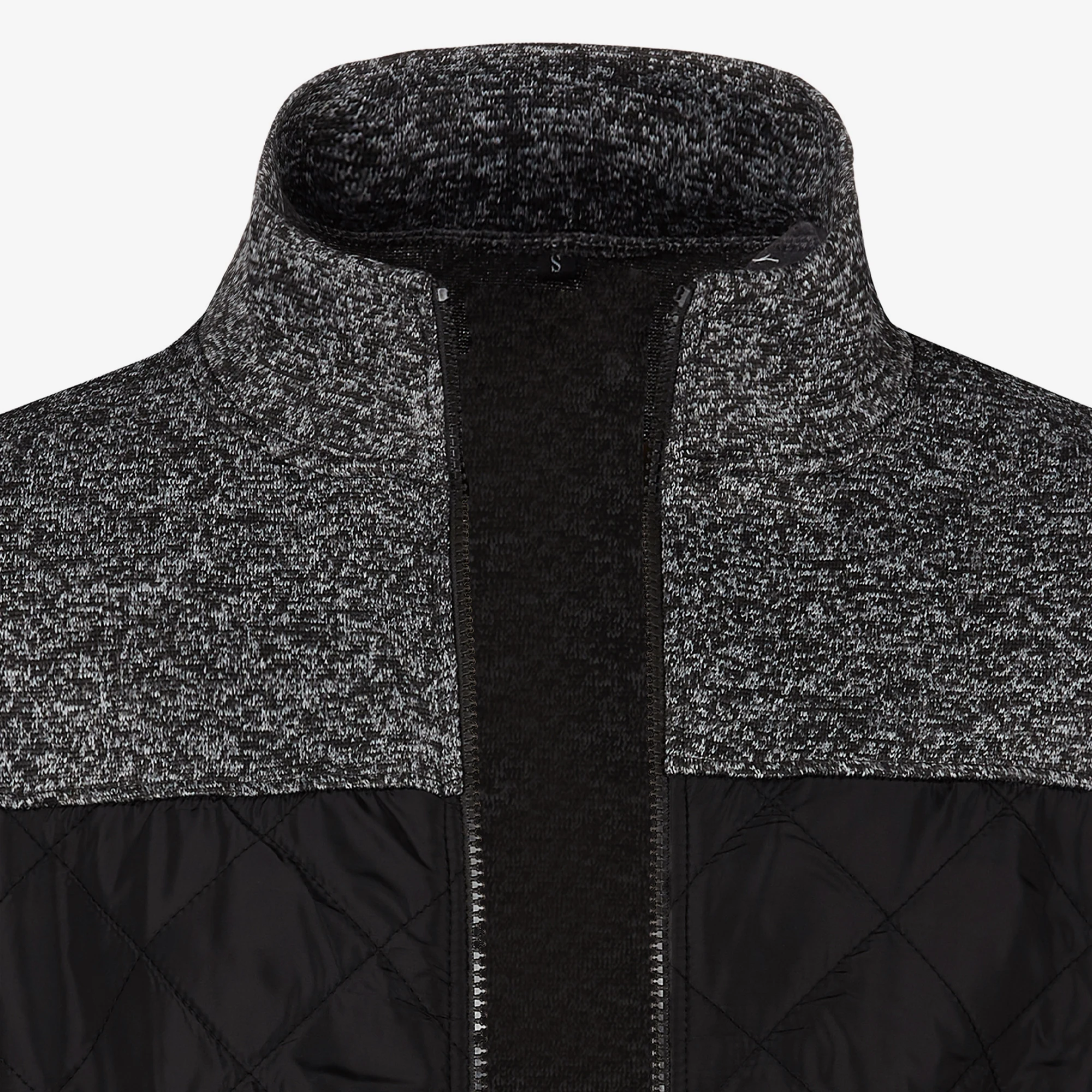 Haut en tricot à col montant et fermeture éclair rayée pour hommes, couleur assortie à la mode, automne et hiver