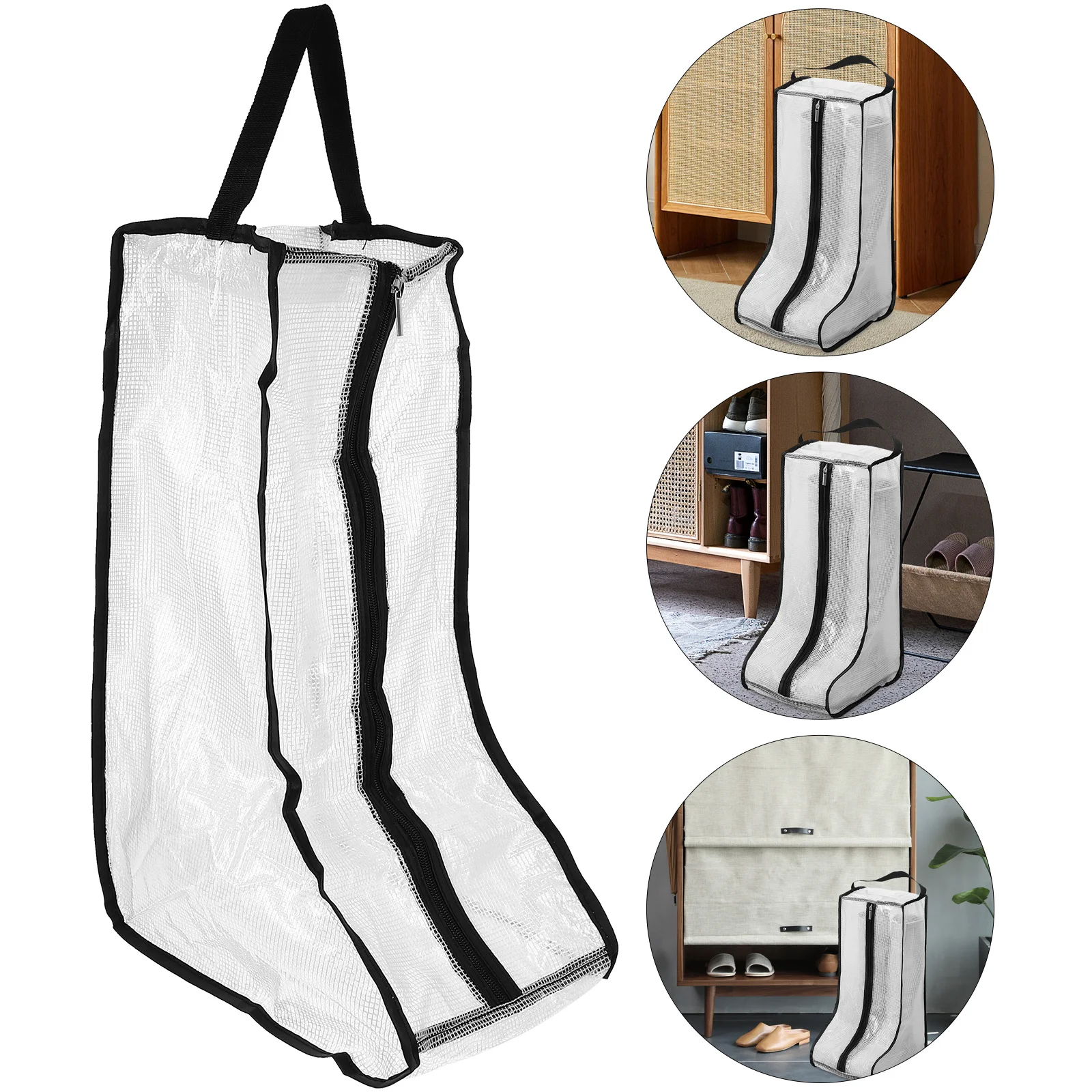 

Boots Storage Bag Lightweight Zippered Organizer Foldable Travel Pouch for Boots Protection and Storage Home Wardrobe Organizer