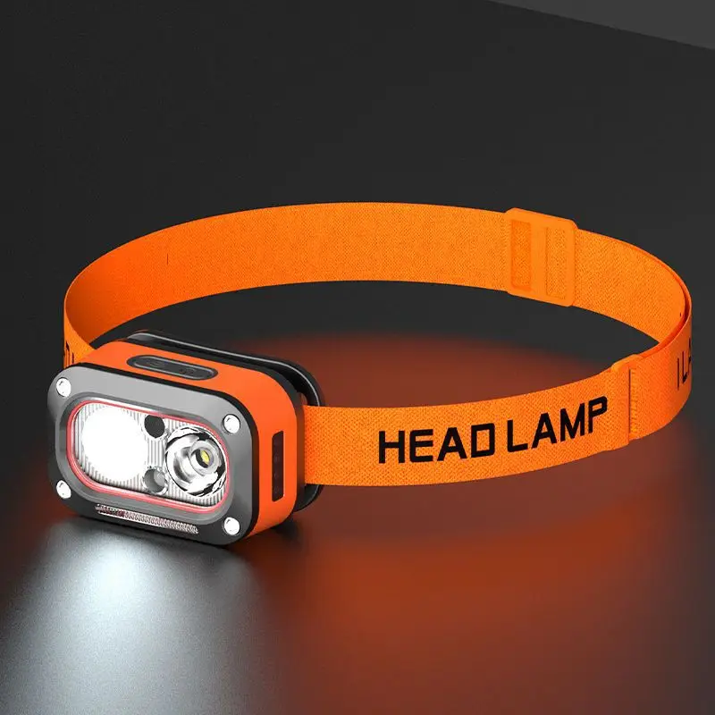 Rechargeable Induction LED Headlamp 2*XPG 3 Light Source Headlight Outdoor Night Run Camping Fishing Head Lamps with Sensor