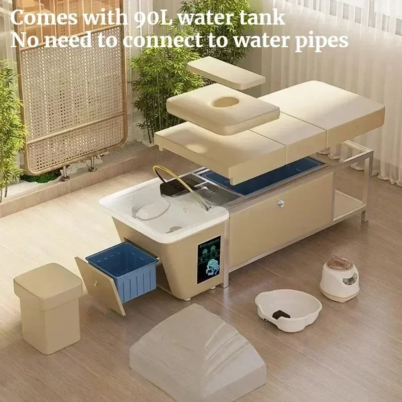 

2025 Built-in Water Tank Head Spa Shampoo Chair Salon Washbasin Japanese Hair Washing Styling Camilla Lashista Shampoo Furniture
