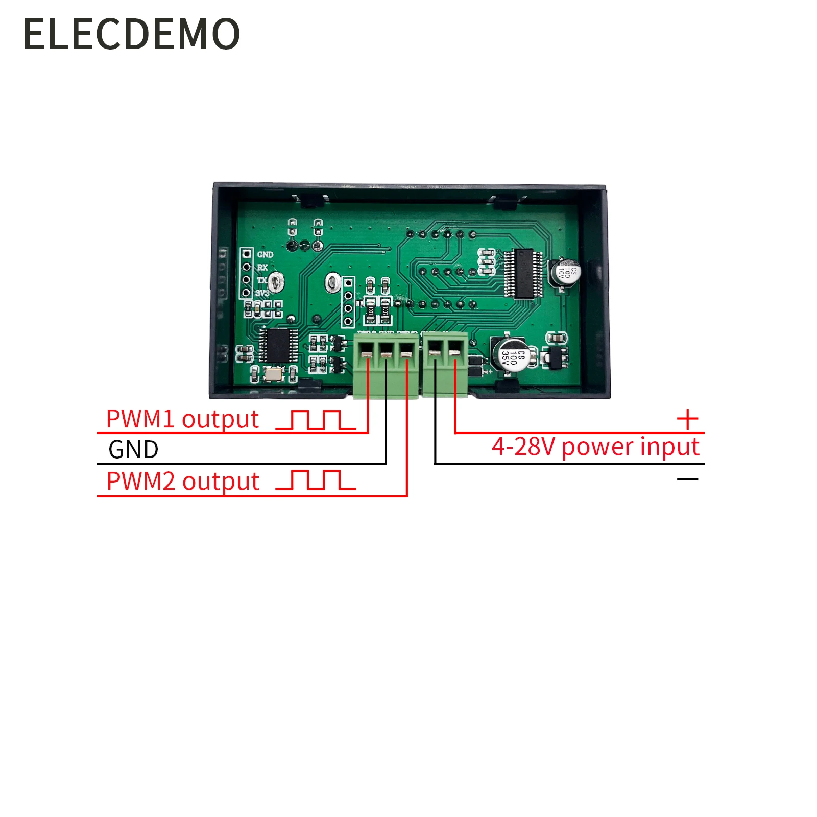 

ШИМ-импульсный прямоугольный генератор сигналов прямоугольной волны, частота, рабочий цикл, мертвая полоса дополнительного ШИМ-драйвера регулируется