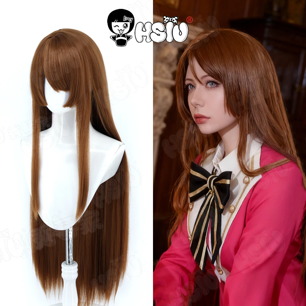 

Yoshido Yururi‌ Cosplay Wig HSIU 90Cm Brown Long hair Synthetic Wig+Wig cap GAME Variable Baricade Yoshido Yururi‌ Cosplay