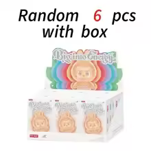 Labubuv3 series heartbeat macaroon face monster face blind box PVC desktop decoration cute doll birthday gift for children. - AliExpress 