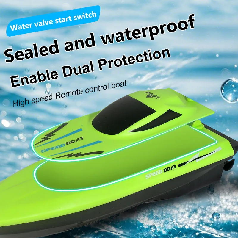 Kids\' Waterproof & Ultra-Fast Remote Control Boat, Lightweight RC Water Racer for Pool Fun Toys Ideal Birthday Gift for Children