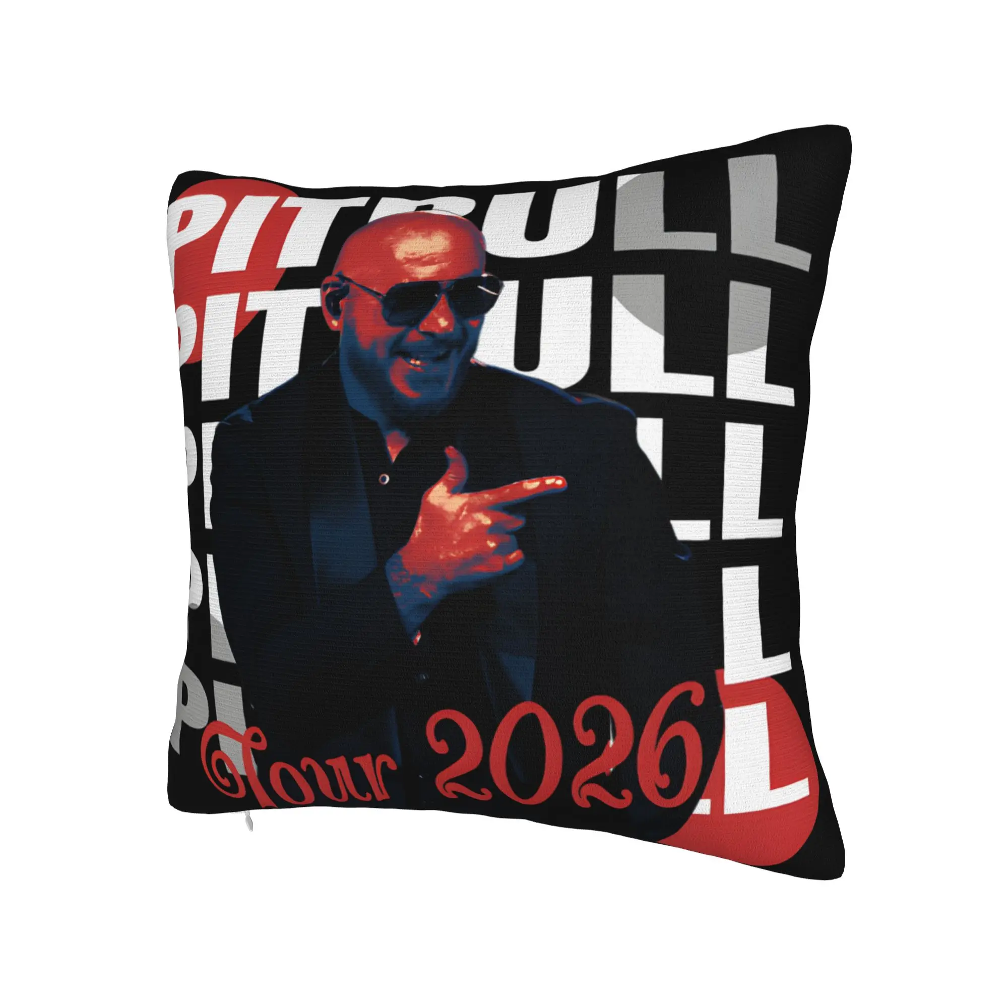 Pitbull Mr Worldwide Tour 2026 Pillowcases Merchandise Printed Cushion Cover Decor  Throw Pillow Case Cover Bedroom Multi-Size
