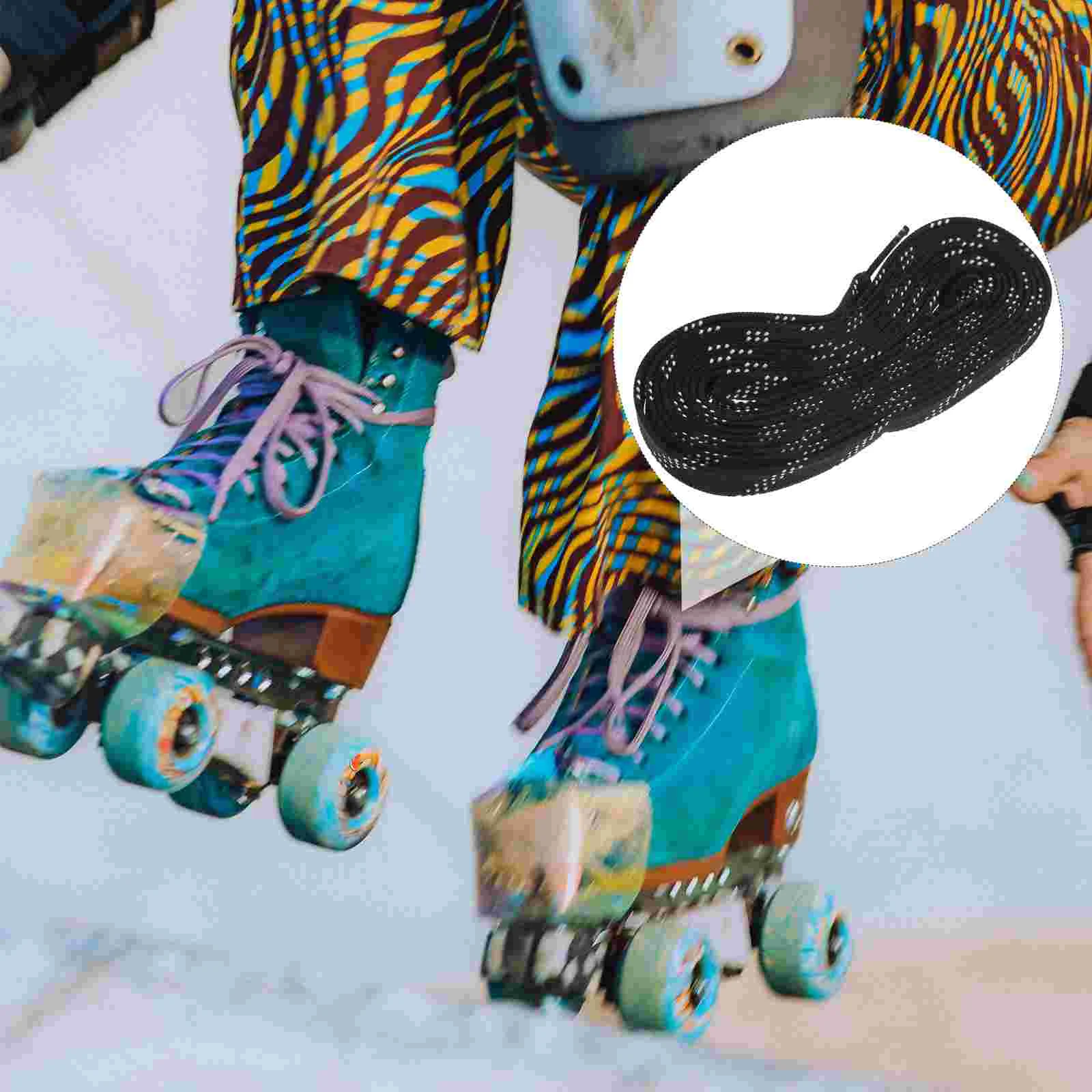 Sepatu Rol Tali Sepatu Ski Dasi Sepatu Kasual Hoki Tali Lilin Skate untuk Anak-anak Olahraga Sepatu Seluncur Es Tali Poliester Anak