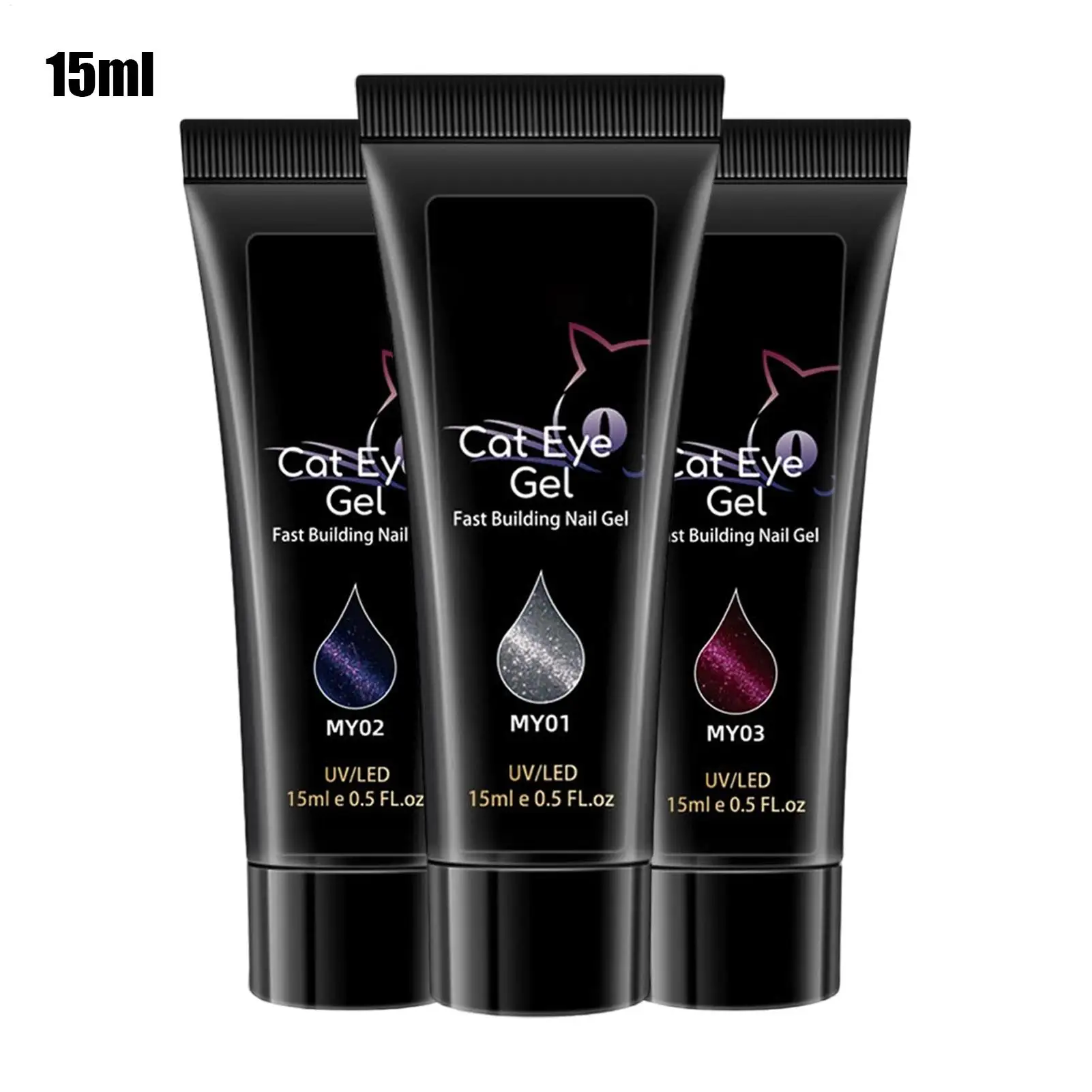 Gel per unghie Gel da costruzione per unghie 3 colori Glitter Rafforzamento Art Design Donne Professionisti Salone Estensione Smalto per manicure