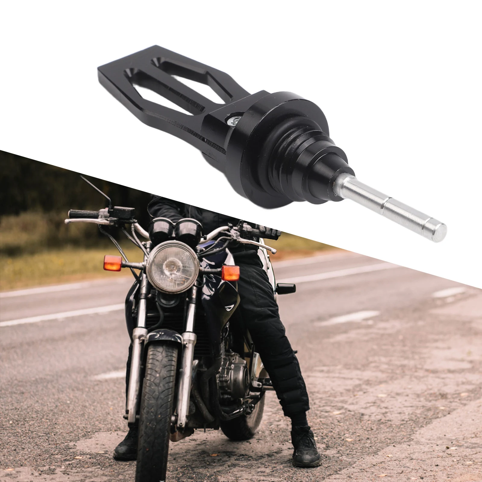 1pc Aluminum Alloy Motorcycle Engine Oil Level Gauge Dipstick Motorcycle Modification Accessories
