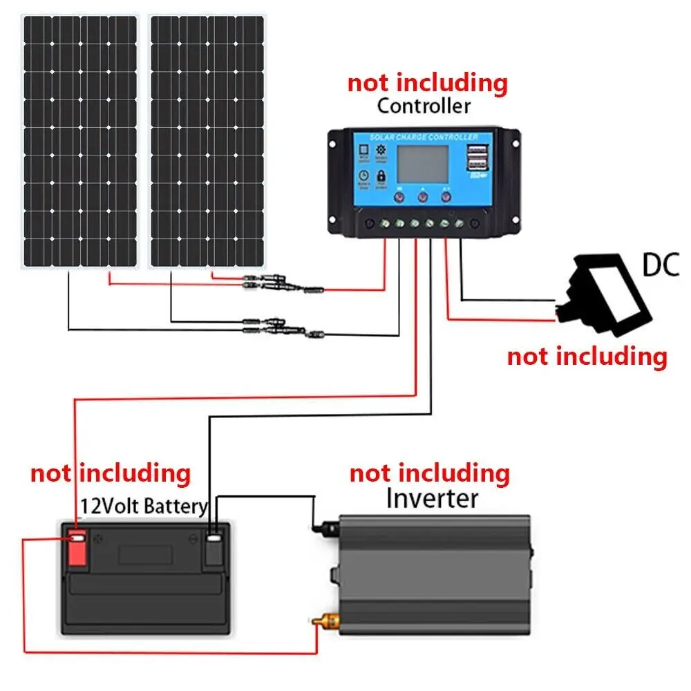 GGJ 18V Flexible Solar Panels 60W 50W 40W Solar Panel Kits With 30A Solar Controller Power Bank Outdoor Camping Battery Charger