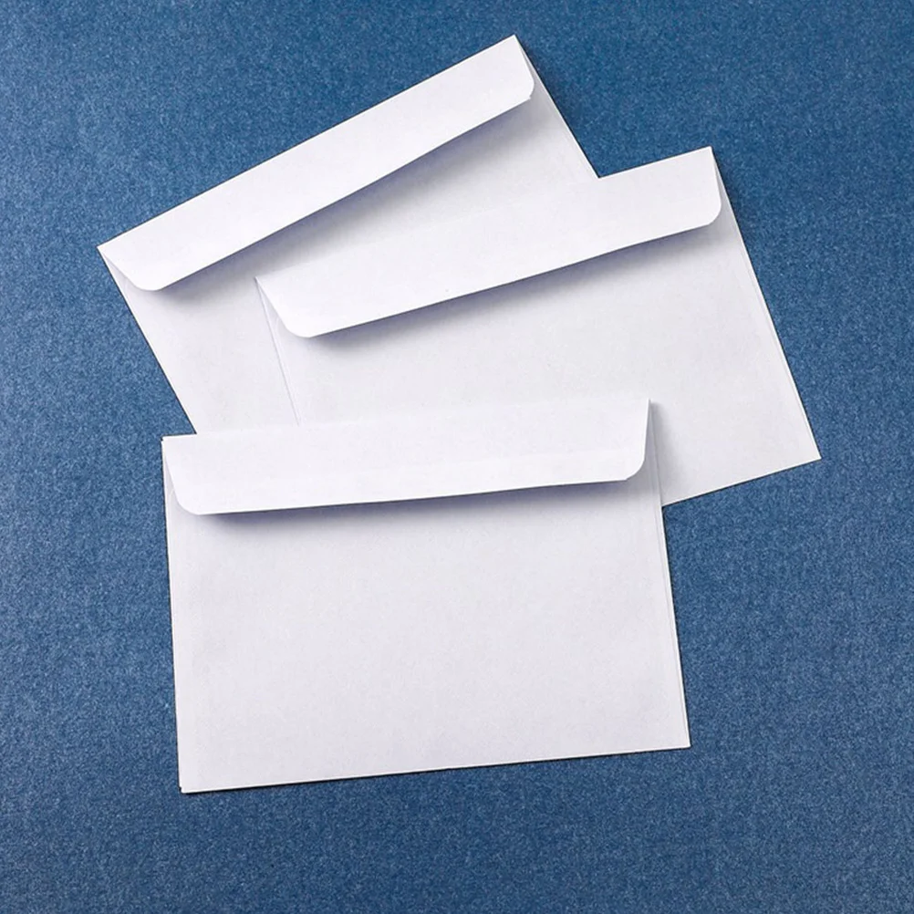 

100Pcs Security Pattern White Envelopes Selfsealing Professional Business Correspondence Confidentiality Protection Office Use