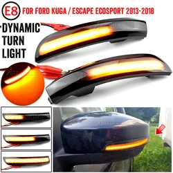 2X para Ford Kuga Escape C520 EcoSport 13-18 Focus 3 MK3 SE ST RS US luz LED de intermitente dinámica indicador de espejo lateral intermitente