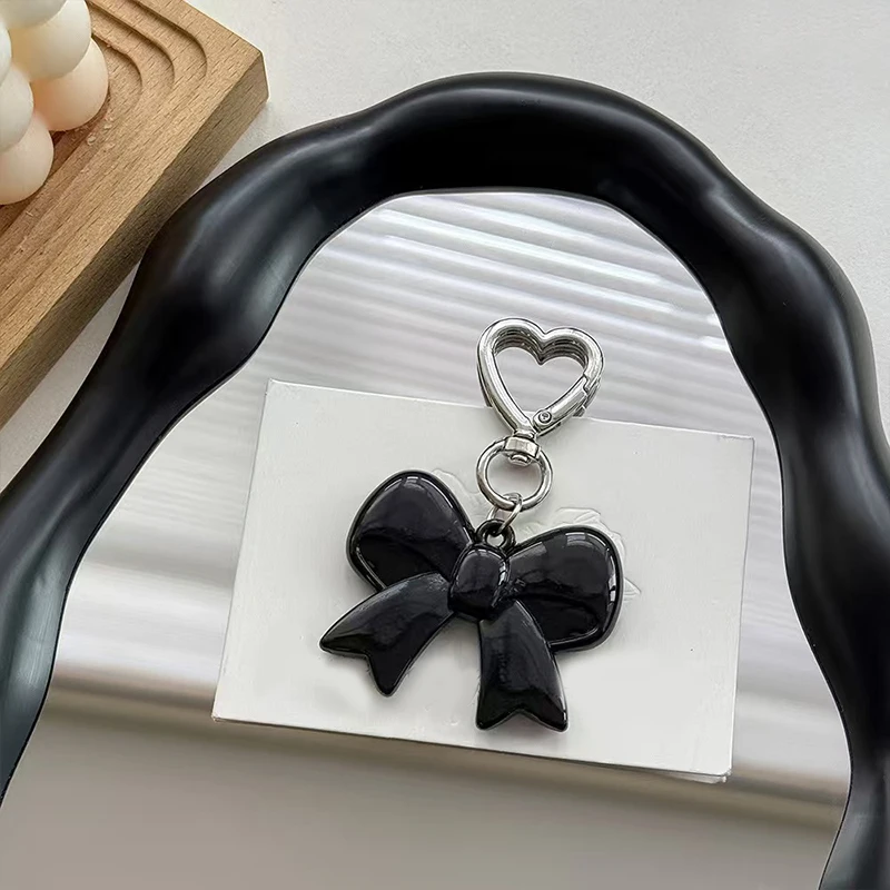 Acrylic Bow Tie Keychains Advanced Temperament Pendant Couple Friend Backpack Car Keychain for Gift