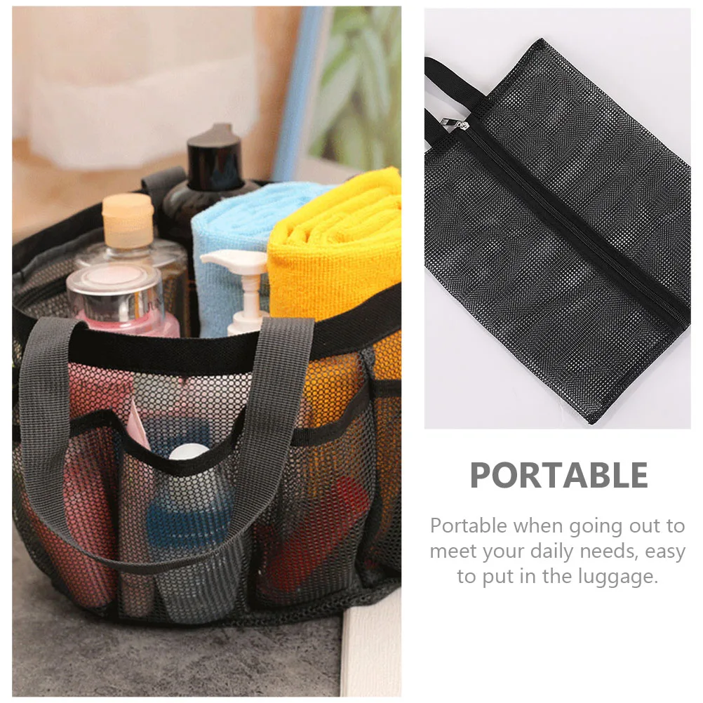 3 個メッシュバッグ多機能ポータブル化粧バッグ旅行トイレタリーポーチビーチホテル飛行機軽量耐久性