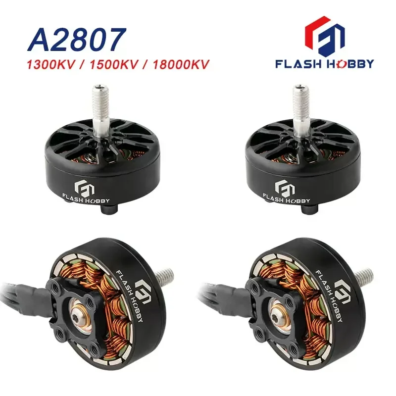 FLASH HOBBY 2807 Brushless Motor 1300KV 1500KV 1800KV 6S lipo Brushless Motor for FPV Racing RC Drone Diy parts