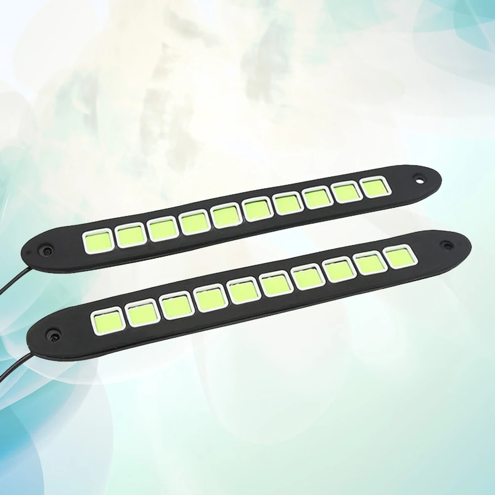 

2pcs Led Cob White High Power Driving Light Vehicle Drl Lamp Waterproof Long Life Easy Install Headlamp Replacement For Daytime