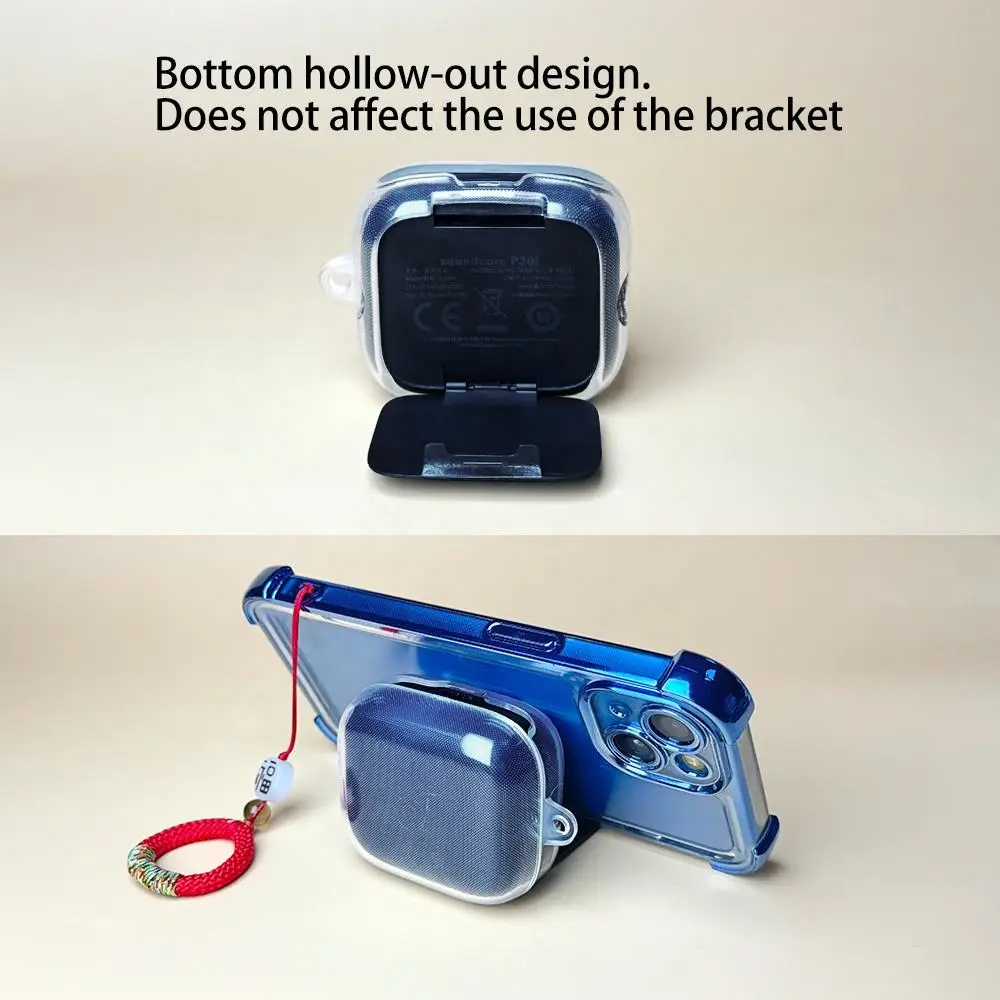 Clear Case for Anker Soundcore R50i NC Protective P30i Transparent TPU Covers Lanyard Bluetooth Earphone Portable Shell